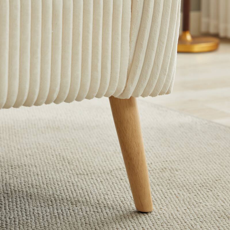 50.78" Corduroy Fabric Loveseat Couch Sofa