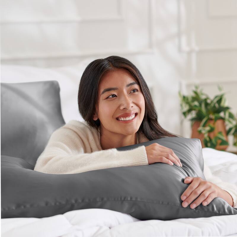 Bare Home Mulberry Silk Pillowcases with Zipper Closure - Set of 2