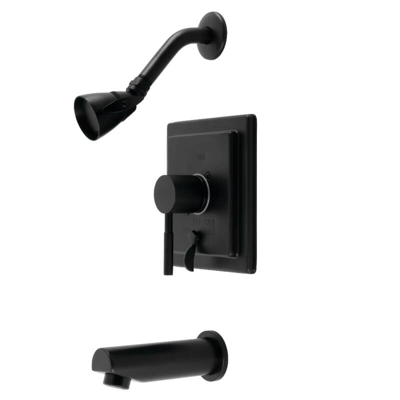 Kingston Brass KB8650.DL Concord Tub and Shower Trim Package with 1.8 - Matte Black