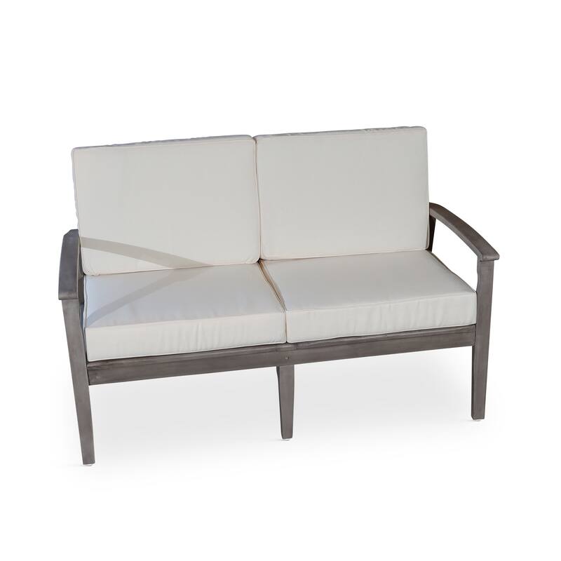 DTY Outdoor Living Longs Peak Eucalyptus Loveseat with Cushions