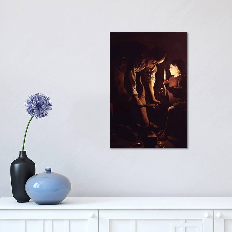 iCanvas "St. Joseph, the Carpenter, c.1640" by Georges De La Tour Canvas Print - 18x12x1.5