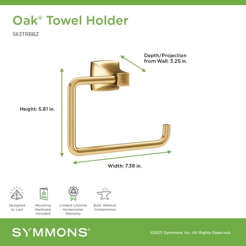 Symmons 563TR Oak 7-3/8" Wall Mounted Towel Ring