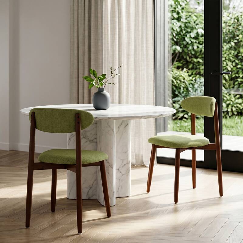 Modern Upholstered Linen Kitchen Dining Chair