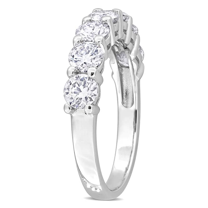 Miadora 1 3/4ct DEW Created Moissanite Anniversary Band in Sterling Silver