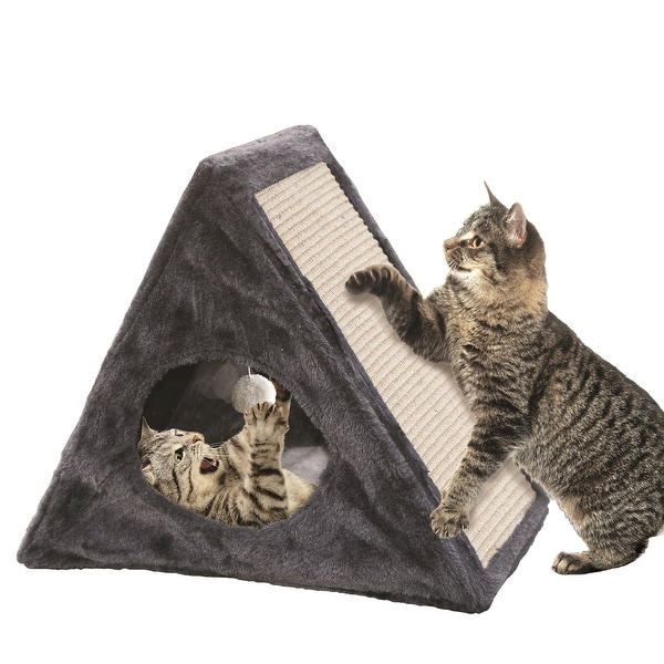 Tabby Cat Vertical Octagon Art Glass Panel 7 x 10