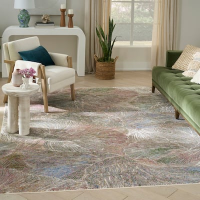 Nourison Quaint Harmony Indoor only Green Floral Area Rug