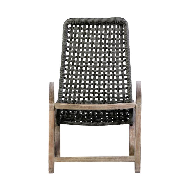 Sequoia Rope & Solid Eucalyptus Wood Indoor / Outdoor Rocking Chair