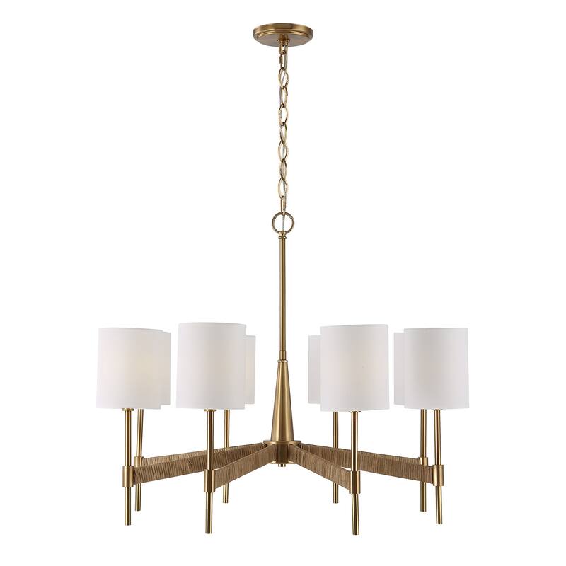 Uttermost Lautoka Rattan 8 Light Chandelier - 26H x 32 DIA in.