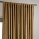preview thumbnail 6 of 8, Exclusive Fabrics Signature Extra Wide Amber Gold Velvet Blackout Curtain (1 Panel) - Luxurious Blackout Drapery