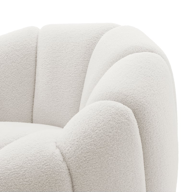 NPD Furniture Callista Boucle Swivel Accent Chair