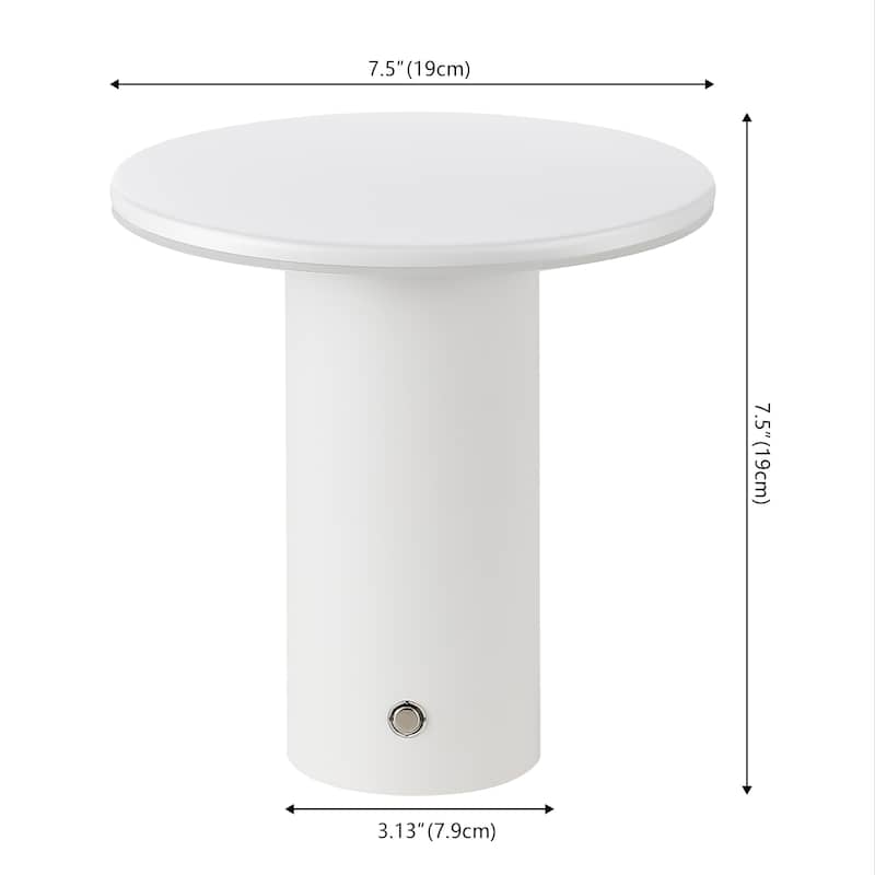 Gio 7.5" Rechargeable/Cordless Dimmable Integrated LED Table Lamp, Touch Sensor (Set of 2) - 7.50