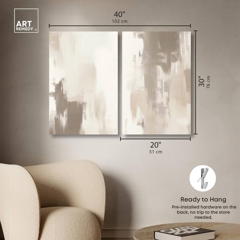 Winter Mist I Canvas Set of 2 by Art Remedy, Gallery Wrapped