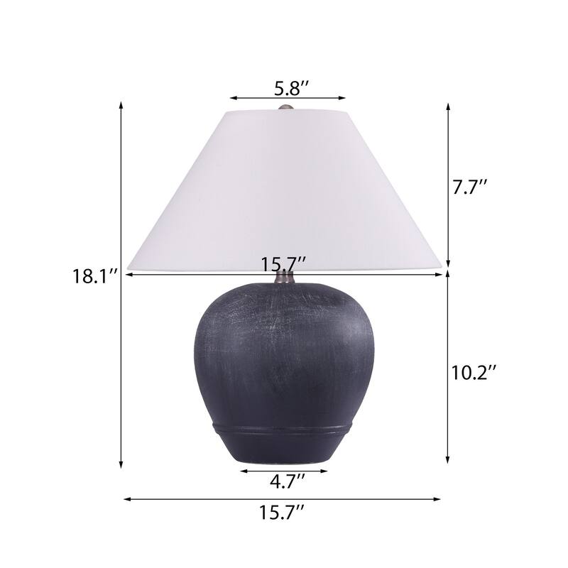 Ceramic Table Lamp with Linen Shade