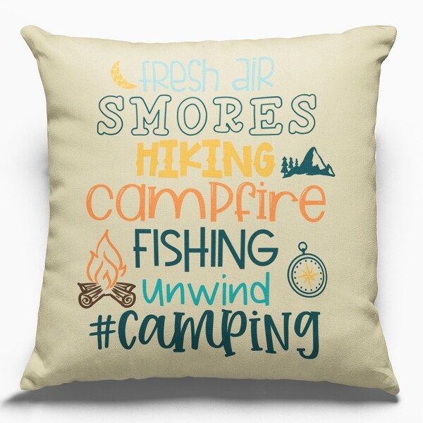 camping themed throw pillows