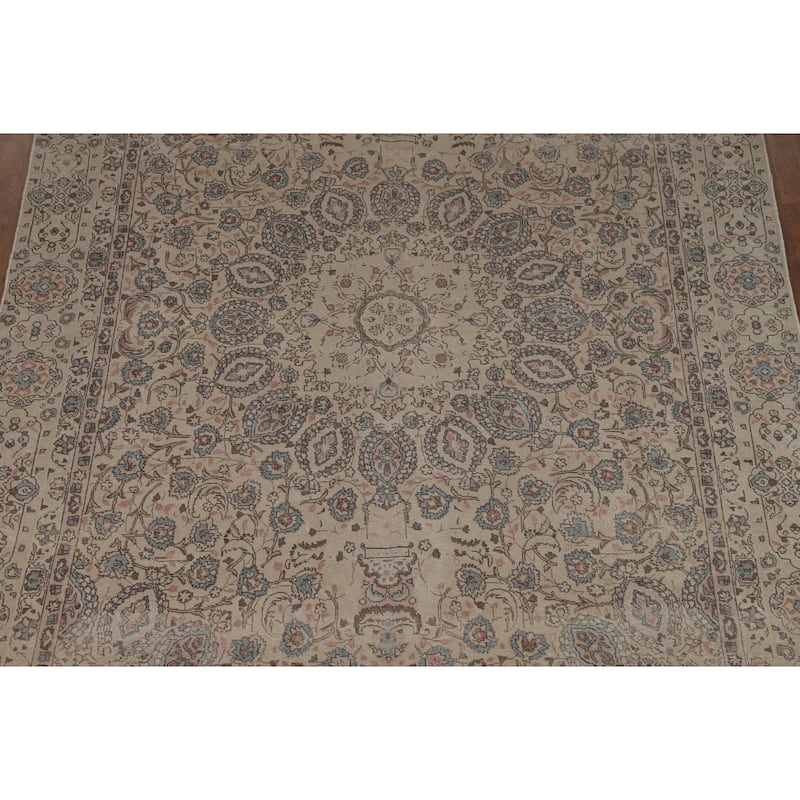Floral Tabriz Persian Area Rug Oriental Handmade Wool Carpet - 7'4"x 10'9"