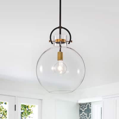 Oil Rubbed Bronze and Antique Gold 1-light Pendant