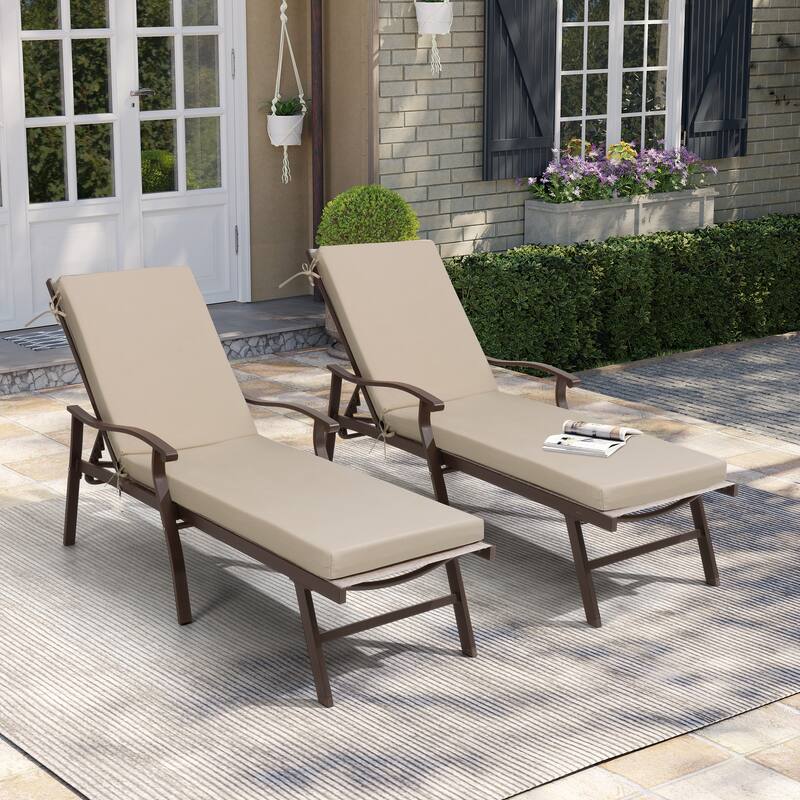 Pellebant Outdoor Patio Chaise Lounge Cushion