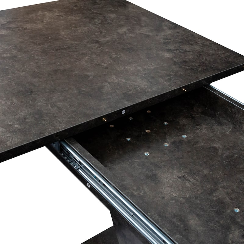 70.87" Wood Multifunctional Extendable Console Table with X-shaped Design
