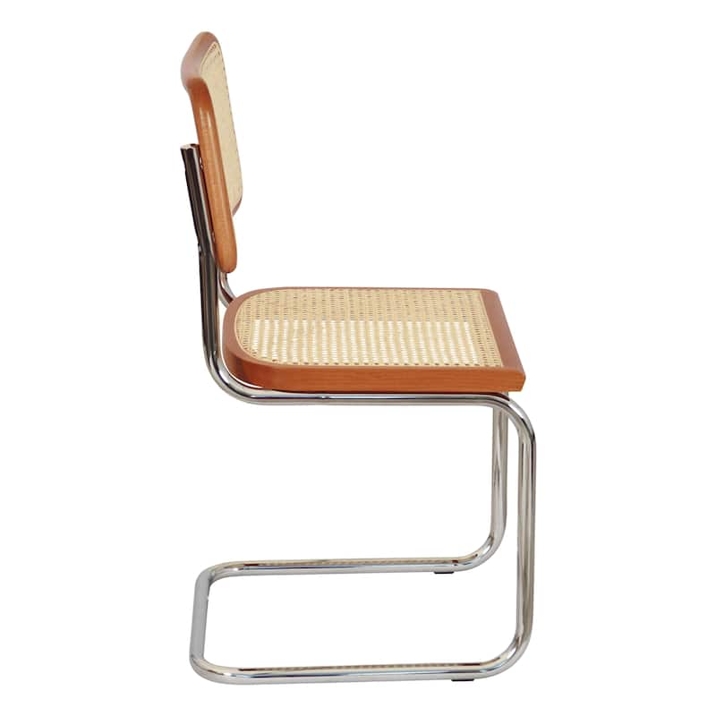 Breuer Chair Company Marcel Breuer Cesca Cane Cantilever Side Chair w/ Chrome Steel Frame (Various Wood & Cane Colors)