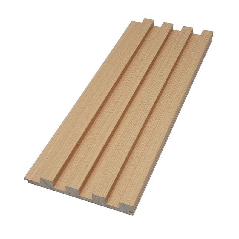 93 in. x 6 in x 0.8 in. Solid Wood Wall Siding Board (Set of 3pc) - 3pc+1pc EndTrim - 3pc+1pc EndTrim - LightOak
