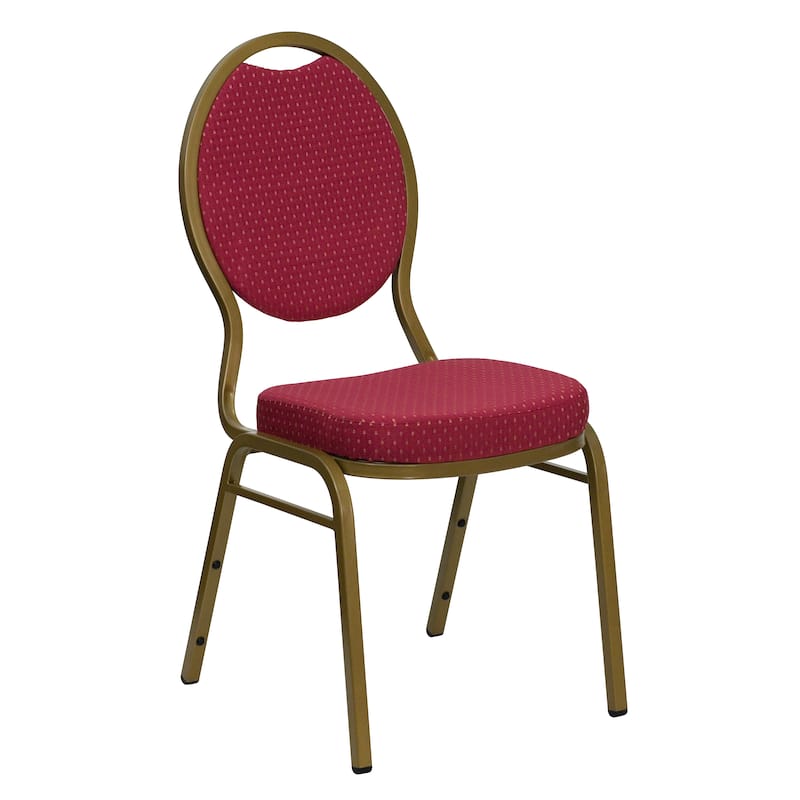 4 Pack Teardrop Back Stacking Banquet Chair