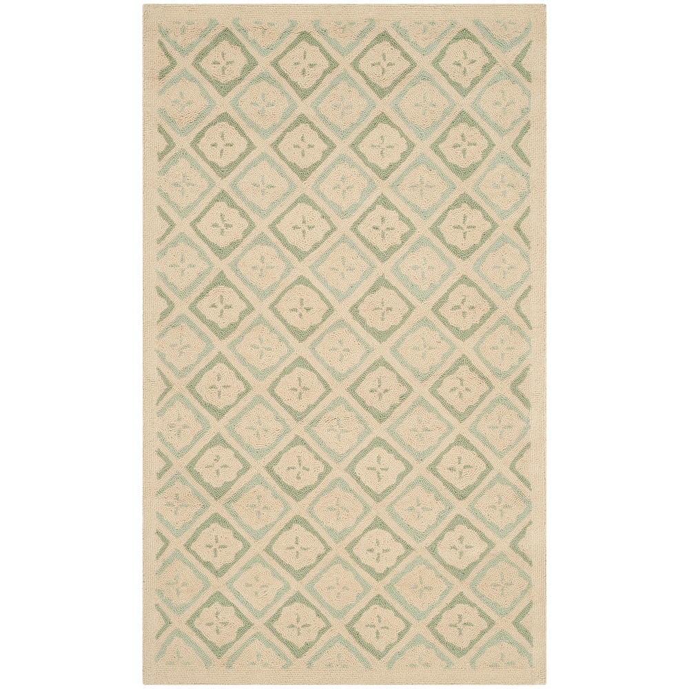 Martha Stewart by SAFAVIEH Blossom Lattice Hand-hooked Wool Area Rug