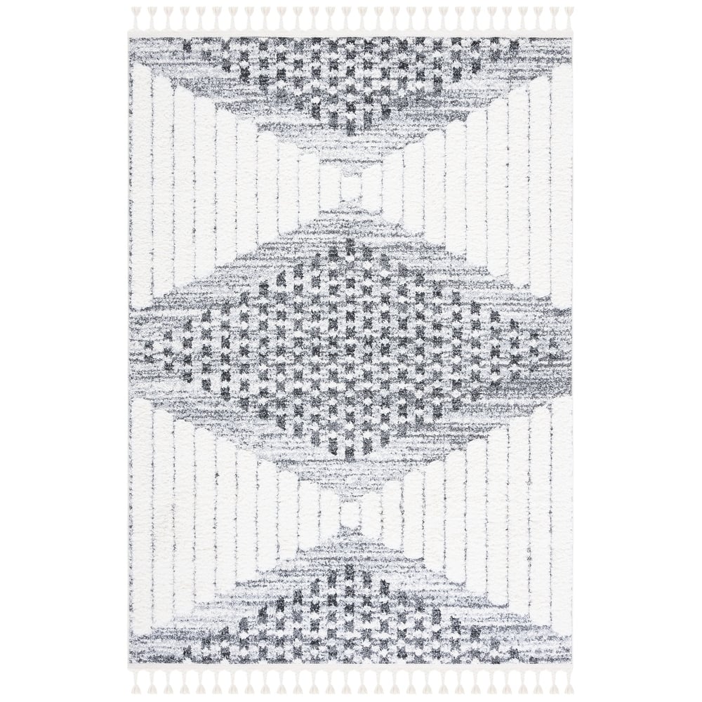 SAFAVIEH Moroccan Tassel Shag Chrystal 2-inch Thick Rug