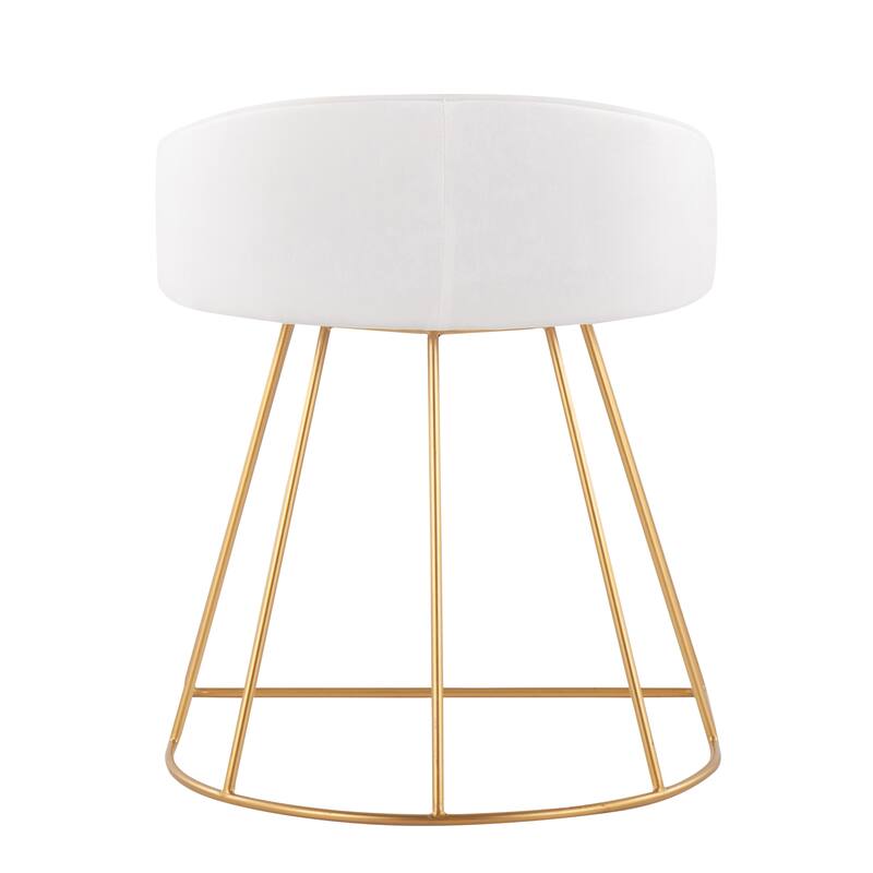 Silver Orchid Haid Velvet Upholstered Vanity Stool