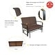 preview thumbnail 5 of 7, Kozyard Cozy Two Rocking Love Seats Glider Swing Bench/Rocker with Textilence Seats