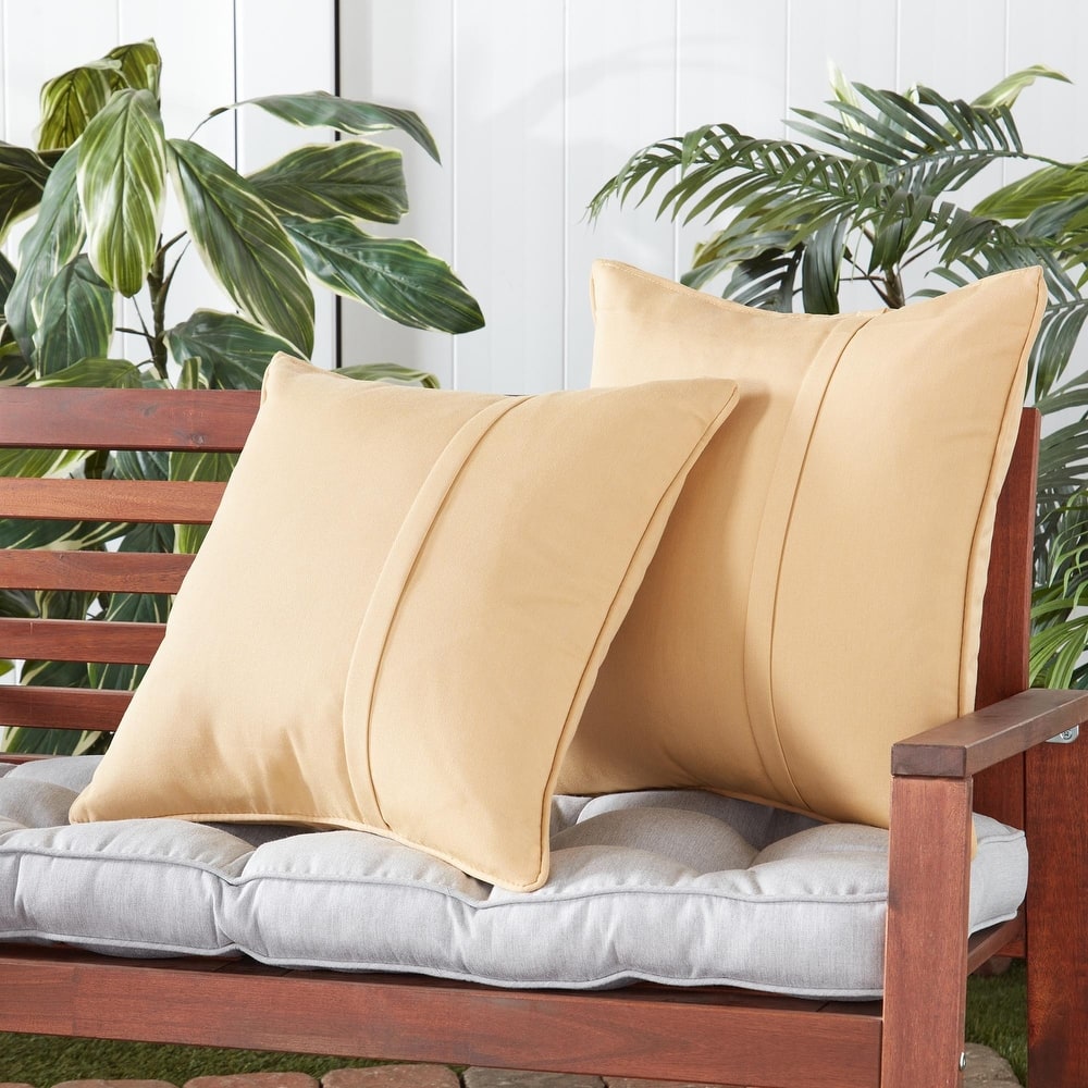 Greendale Home Fashions Sunbrella 20" Square Outdoor Throw Pillow (Set of 2)