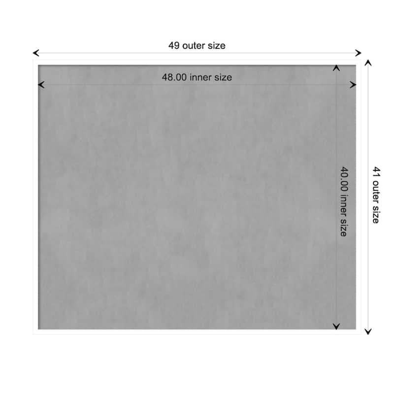 Amanti Art Svelte White Framed Magnetic Board - Board Size 48x40