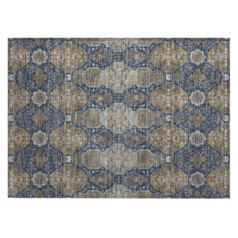 Machine Washable Indoor/ Outdoor Global Budden Chantille Rug