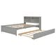 preview thumbnail 59 of 64, Wood Storage Bed with Trundle,Bookcase