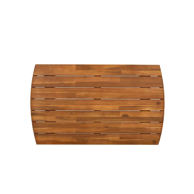 Christopher Knight Home - Zelphius Outdoor Acacia Wood Loveseat with Table