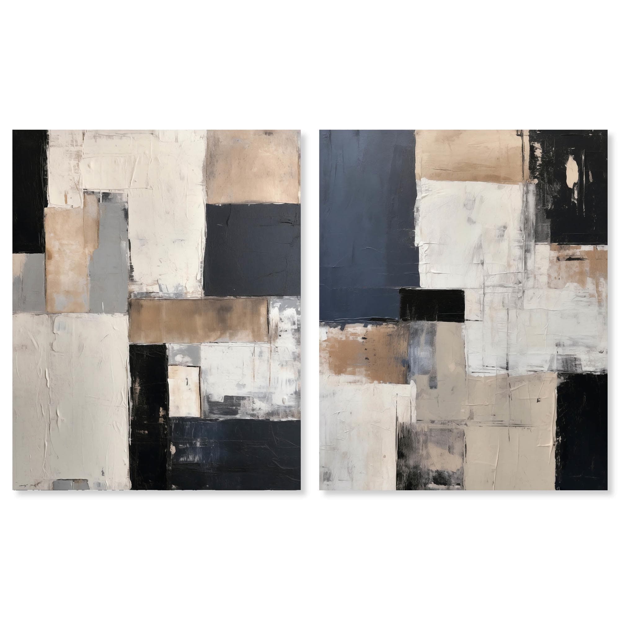 Ink Stained set Canvas Set of 2 by Art Remedy, Gallery Wrapped