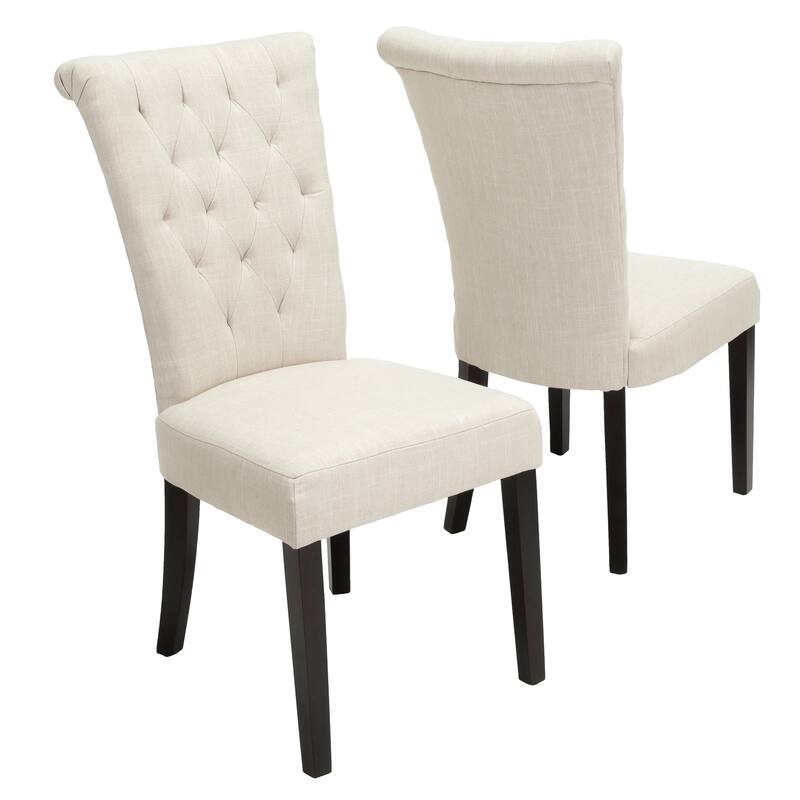 Velvet Tufted and Flared Dining Chairs