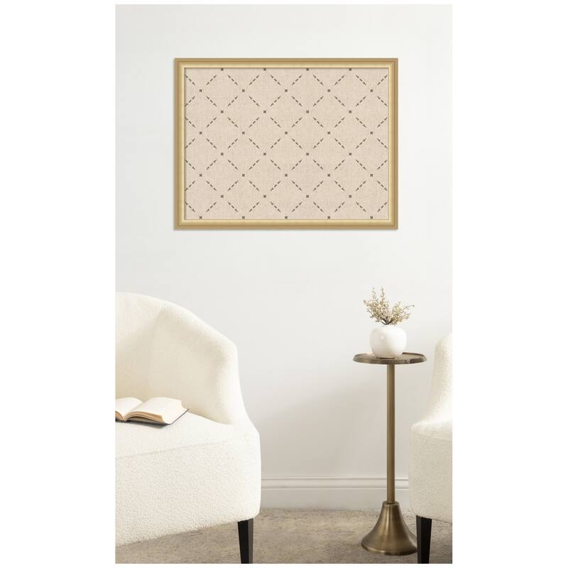 Kate and Laurel Pinboard Green Lattice Print