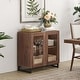 preview thumbnail 24 of 62, WAMPAT Multifunctional Sideboard Buffet Cabinets with Glass Doors, Modern Sideboard with Adjustable Shelf, Coffee Bar Cabinet