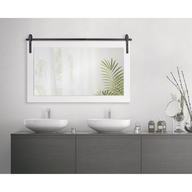 Kate and Laurel Cates Rustic Rectangular Wall Mirror