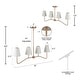preview thumbnail 6 of 10, Modern Farmhouse 4-Light Gold Chandelier Island Lights with Fabric Shade for Dining Room