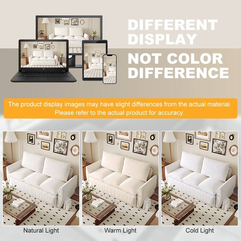 70.9" Velvet Convertible Pull Out Sofa Bed with with 2 Pillows