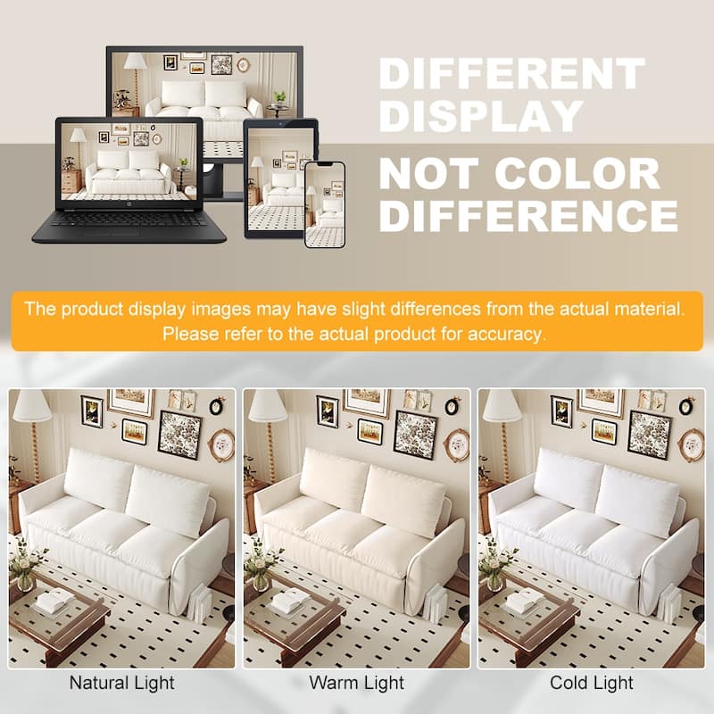 Velvet Loveseat Daybed, Pull Out Sofa Bed with Blanket Set, 3-Seat Convertible Sleeper Sofa with 2-in-1 Pillow
