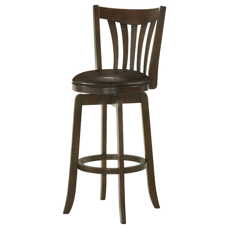 Lambert Transitional Wood Swivel Chair Dark Cherry