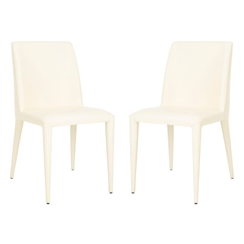SAFAVIEH Shirlee Mid-Century Dining White Dining Chair (Set of 2) - 22.5" x 17.4" x 33.5" - 23Wx17Dx34H
