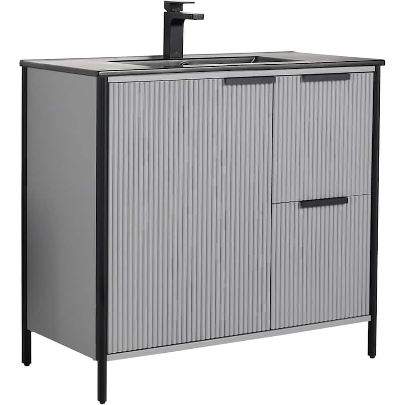 Blossom 36 Inch All Wood Freestanding Bathroom Vanity with Sink