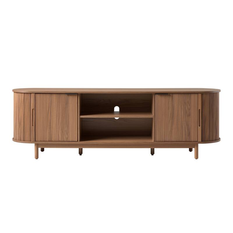 Middlebrook Designs Modern Reeded 70-inch TV Stand with Open Storage
