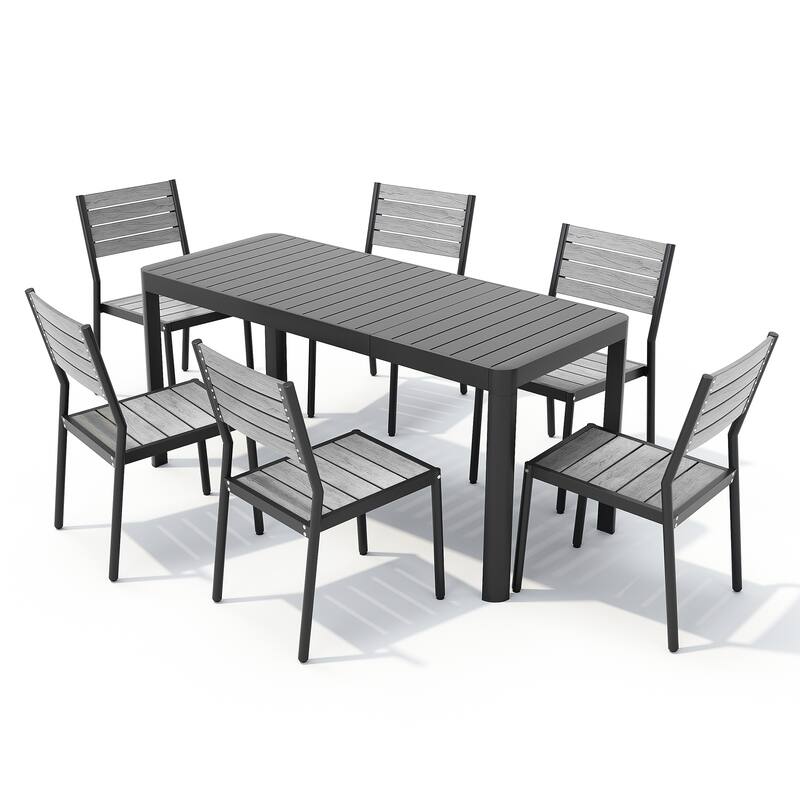 Pellebant Outdoor 5/7-Piece Patio Dining Furniture Set - N/A