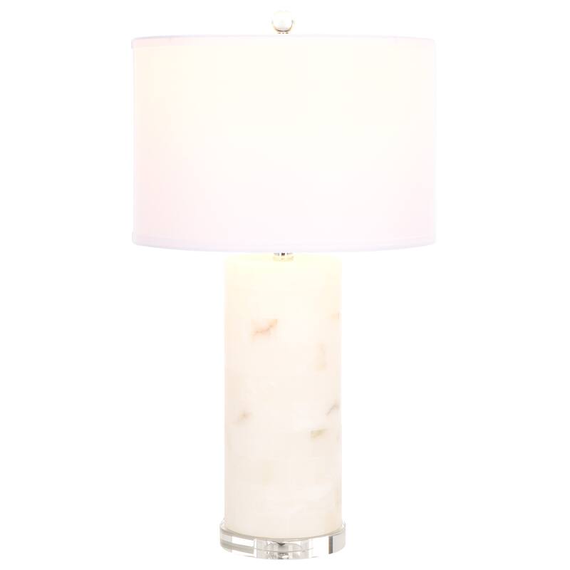 SAFAVIEH Couture Bahrije Round Alabaster Table Lamp - 15 In W x 15 In D x 27 In H - 15Wx15Dx27H