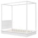 preview thumbnail 6 of 36, Canopy Bed Frame with Headboard, 4 Posters Wooden Bed Frame, No Box Spring Needed, Mattress Foundation Platform Bed for Kids