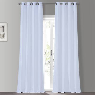 Exclusive Fabrics Textured Dupioni Faux Silk 108-inch Blackout Grommet Curtain (1 Panel) - 50 x 108